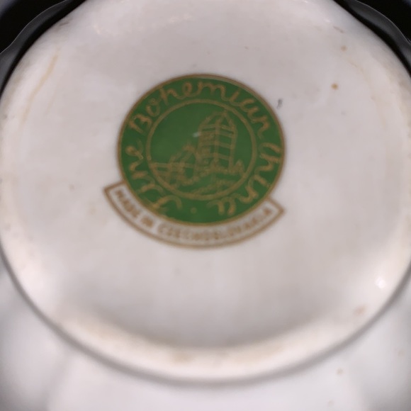 Bohemian China Teacup & Saucers - Picture 10 of 11